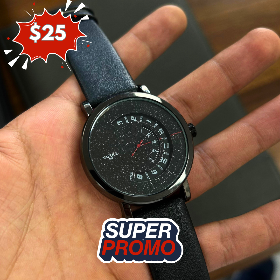 Reloj yazole negro/negro yaz-2