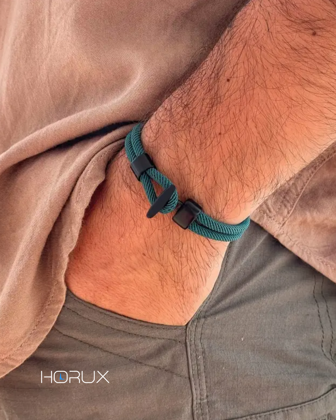 Pulsera cuerda verde man-4
