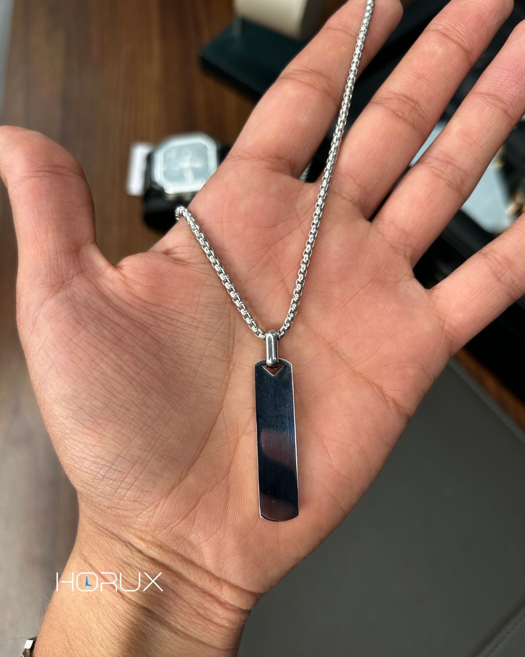 Cadena plata brillante con dije cad-2