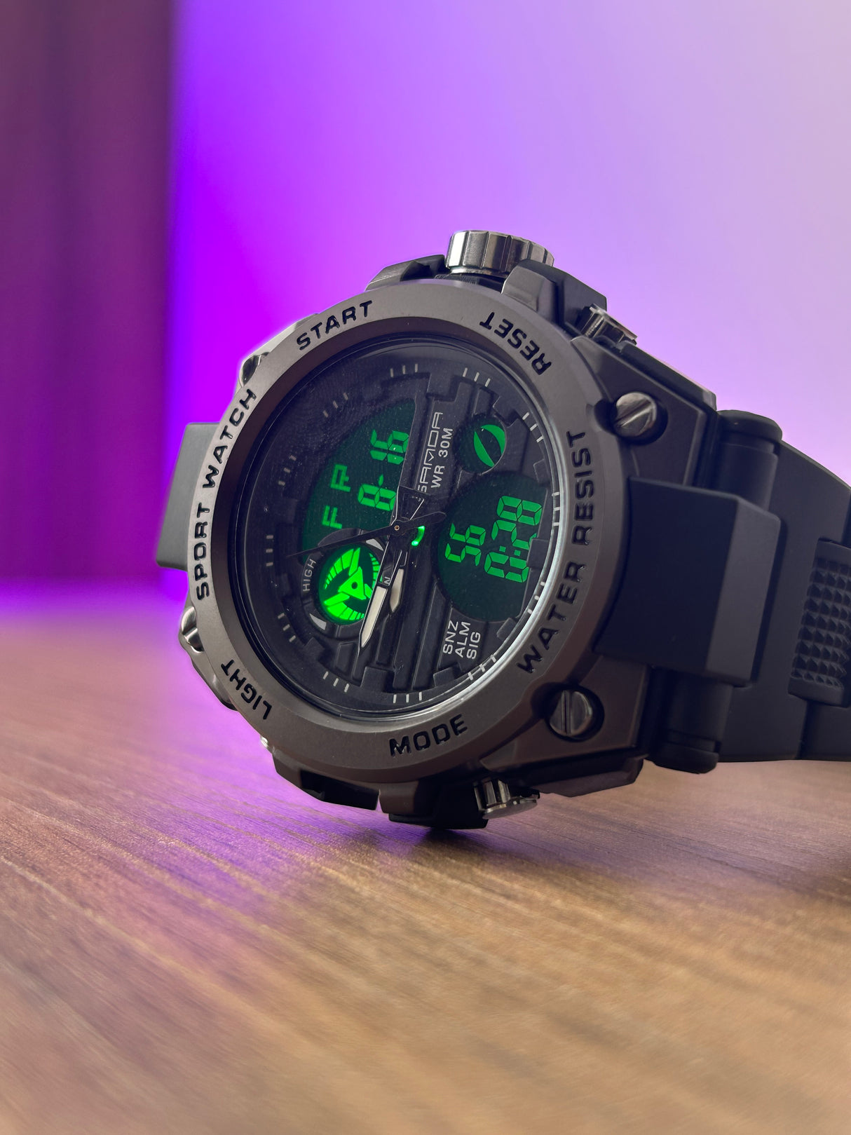 Reloj sanda negro/negro san-1