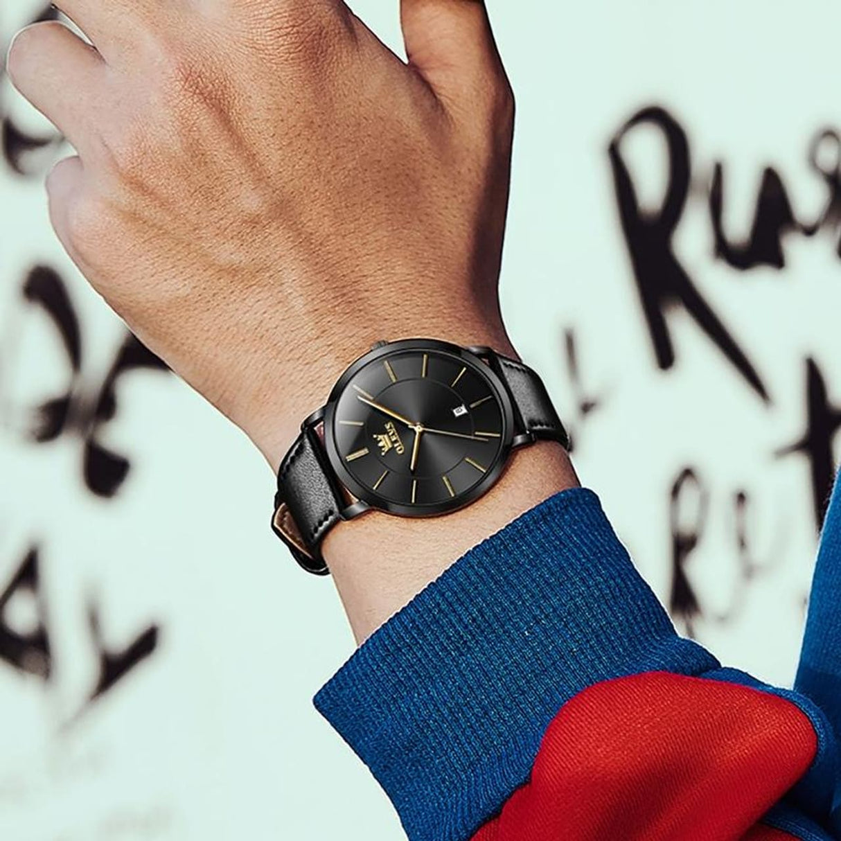 Reloj olevs negro/negro ole-11