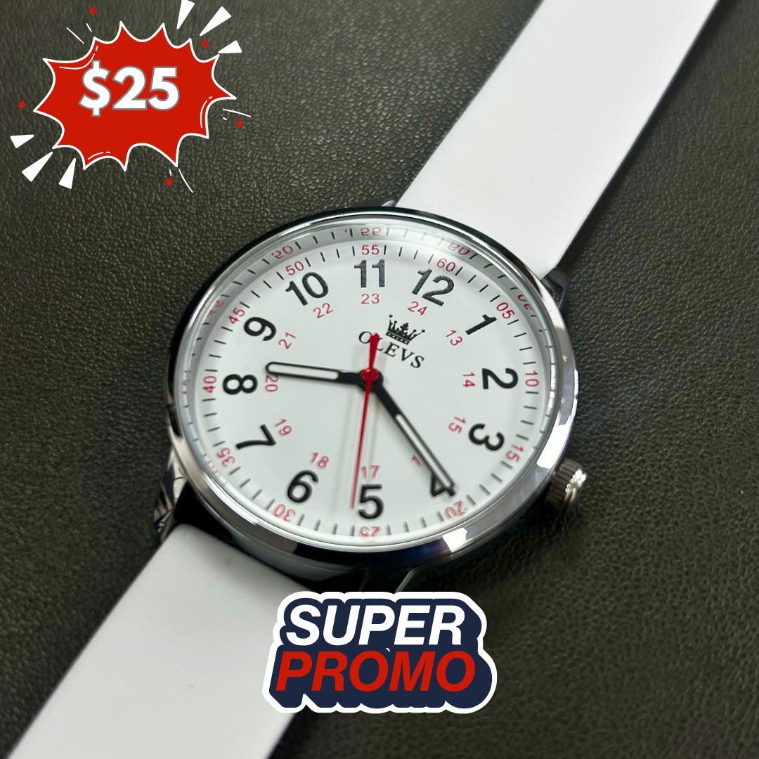 Reloj olevs blanco/blanco ole-43