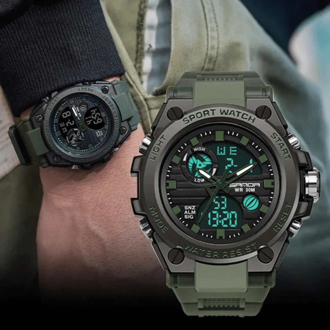 RELOJ SANDA VERDE/NEGRO SAN-8