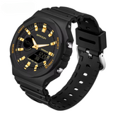 Reloj sanda negro/dorado san-7