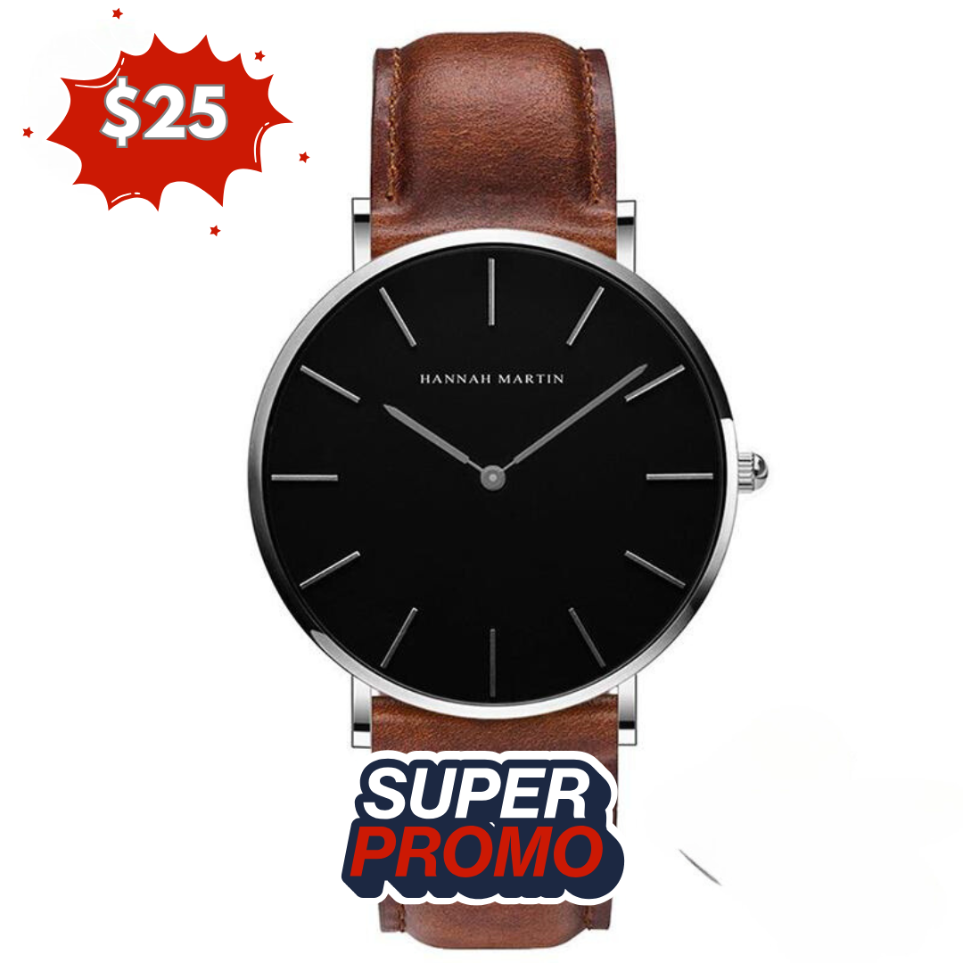 Reloj  hanna martin café/negro han-2