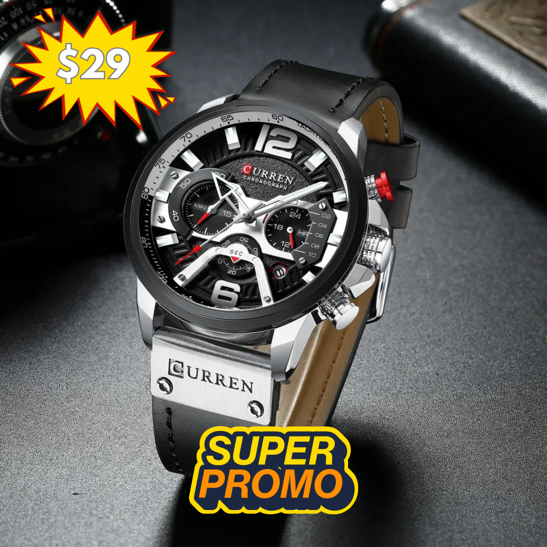 Reloj curren negro/plateado cur-31