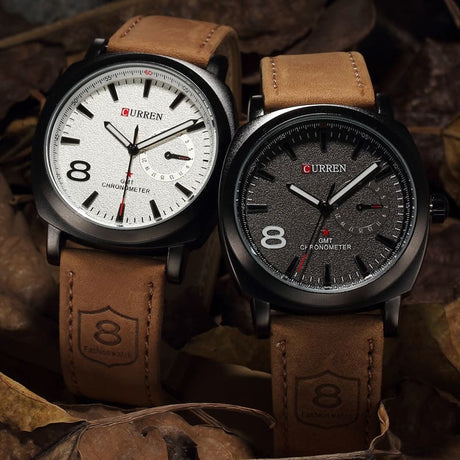 Reloj curren negro/café cur-16