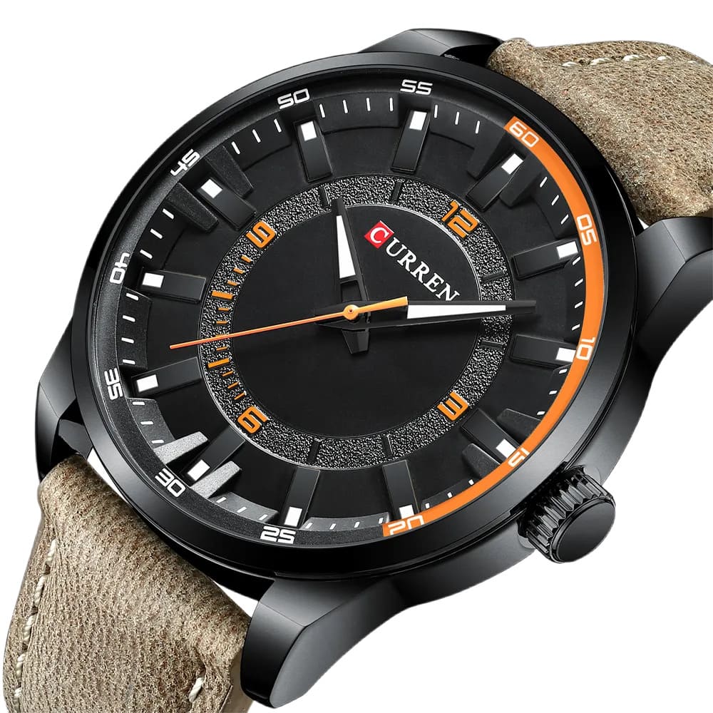 Reloj curren negro/pardo cur-18