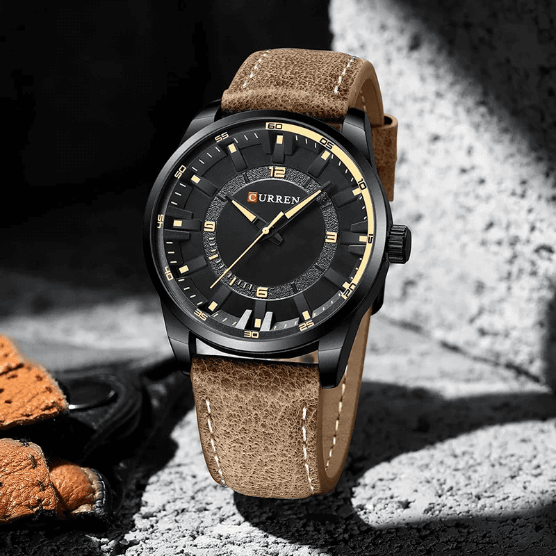 Reloj curren negro/pardo cur-19