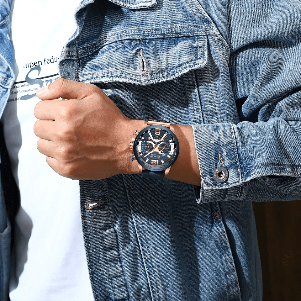 RELOJ CURREN  AZUL/DORADO  CUR-29