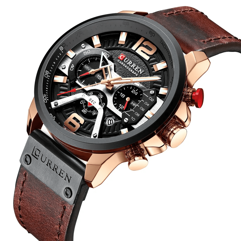 Reloj curren negro/café cur-30