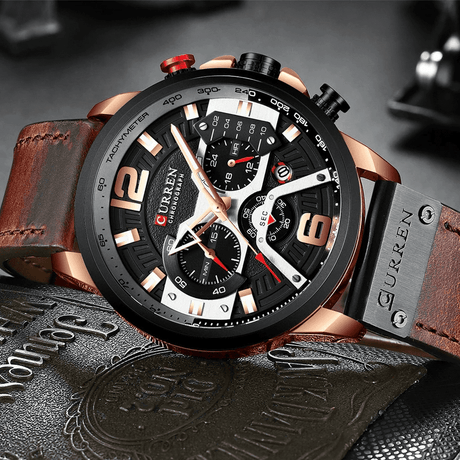 Reloj curren negro/café cur-30