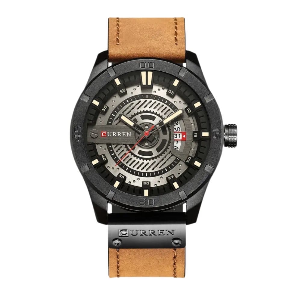 Reloj curren negro/café cur-4