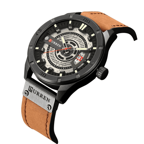 Reloj curren negro/café cur-4