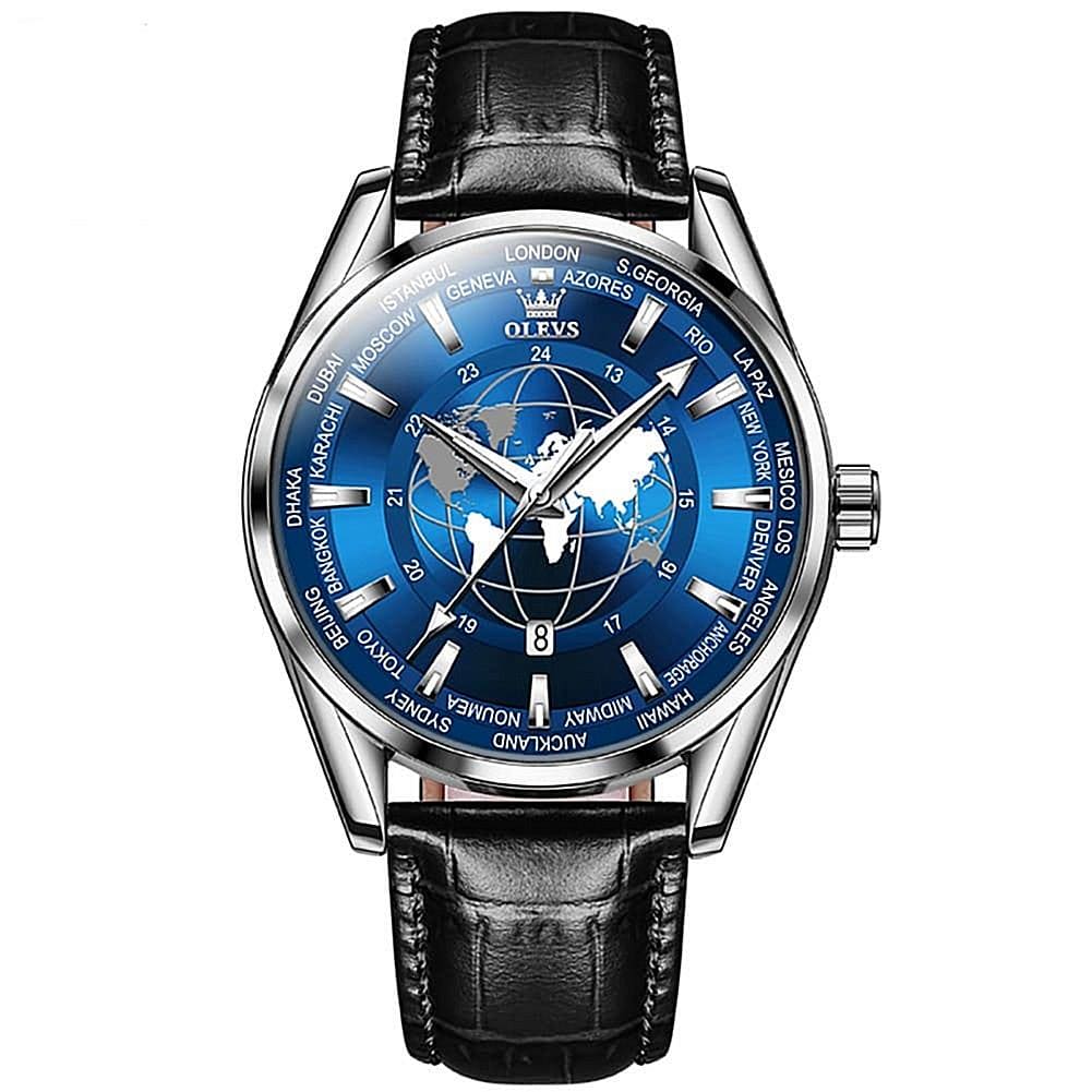 Reloj olevs azul/negro ole-1