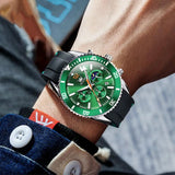 Reloj olevs verde/negro ole-15