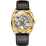 Reloj automático olevs dorado/negro ole-17