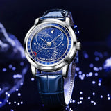 Reloj automático olevs azul estelar ole-22