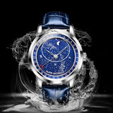 Reloj automático olevs azul estelar ole-22