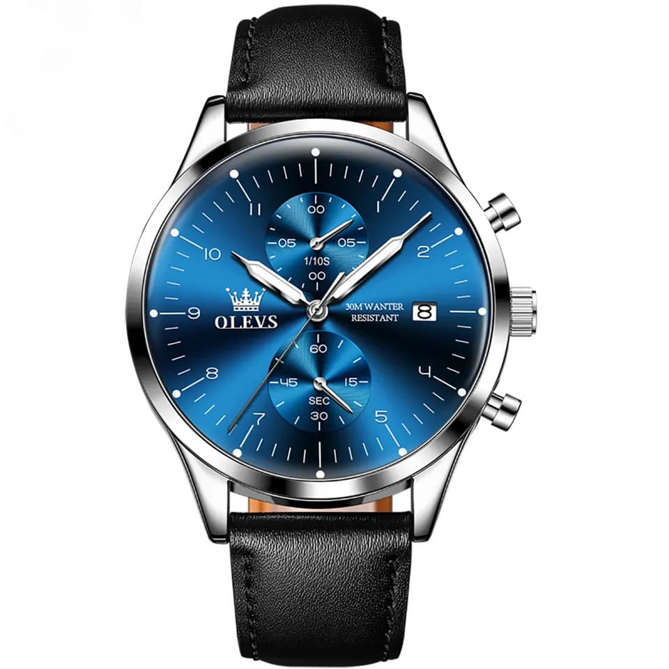 Reloj olevs azul/plateado ole-23