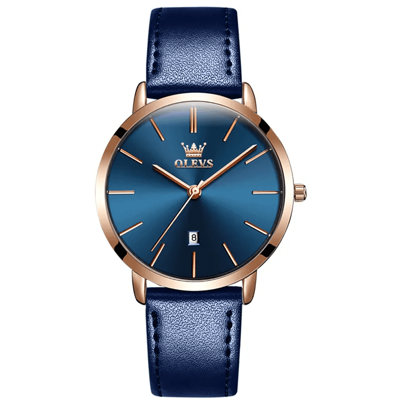 Reloj olevs azul/dorado ole-32