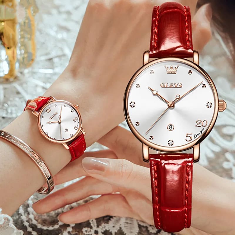 Reloj olevs rojo/blanco ole-36