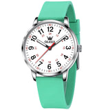 Reloj olevs blanco/verde ole-41