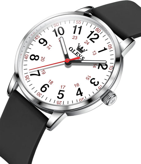 Reloj olevs blanco/negro ole-42