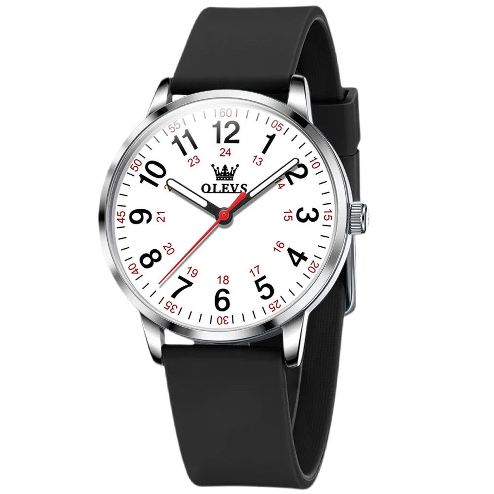 Reloj olevs blanco/negro ole-42