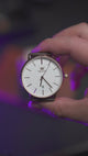 Reloj olevs blanco/café ole-10